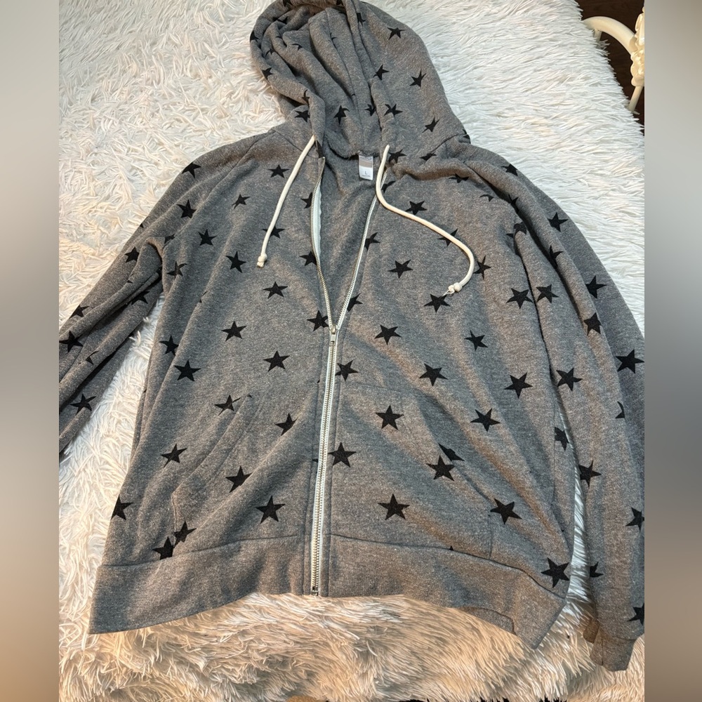 Alternative Grey and Black Star hoodie